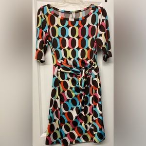 Multi color dress.